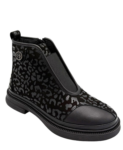 Leather Leopard Printed Bootie image 1