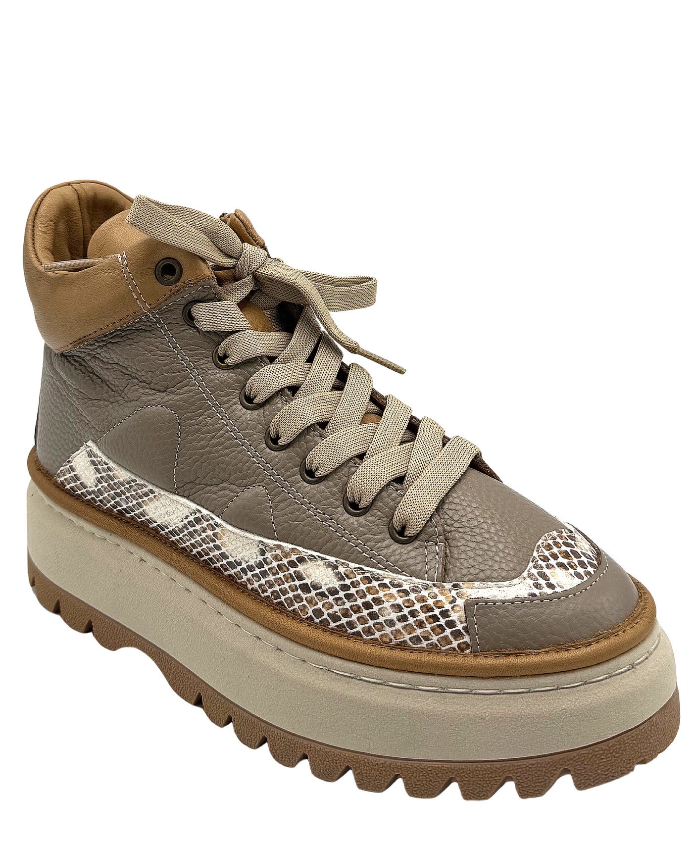 Leather Printed Platform Shoes view 1