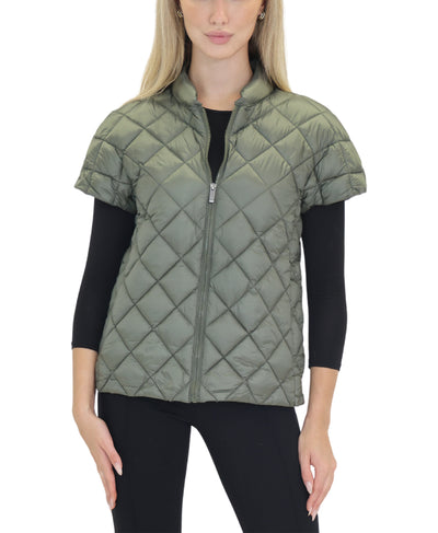 Diamond Quilted Short Sleeve Puffer Vest image 1
