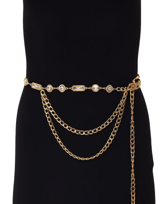 Rhinestone Chain Belt view 