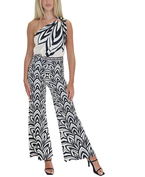 Printed One Shoulder Jumpsuit view 