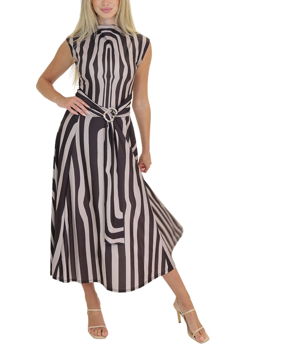 Striped Midi Dress view 