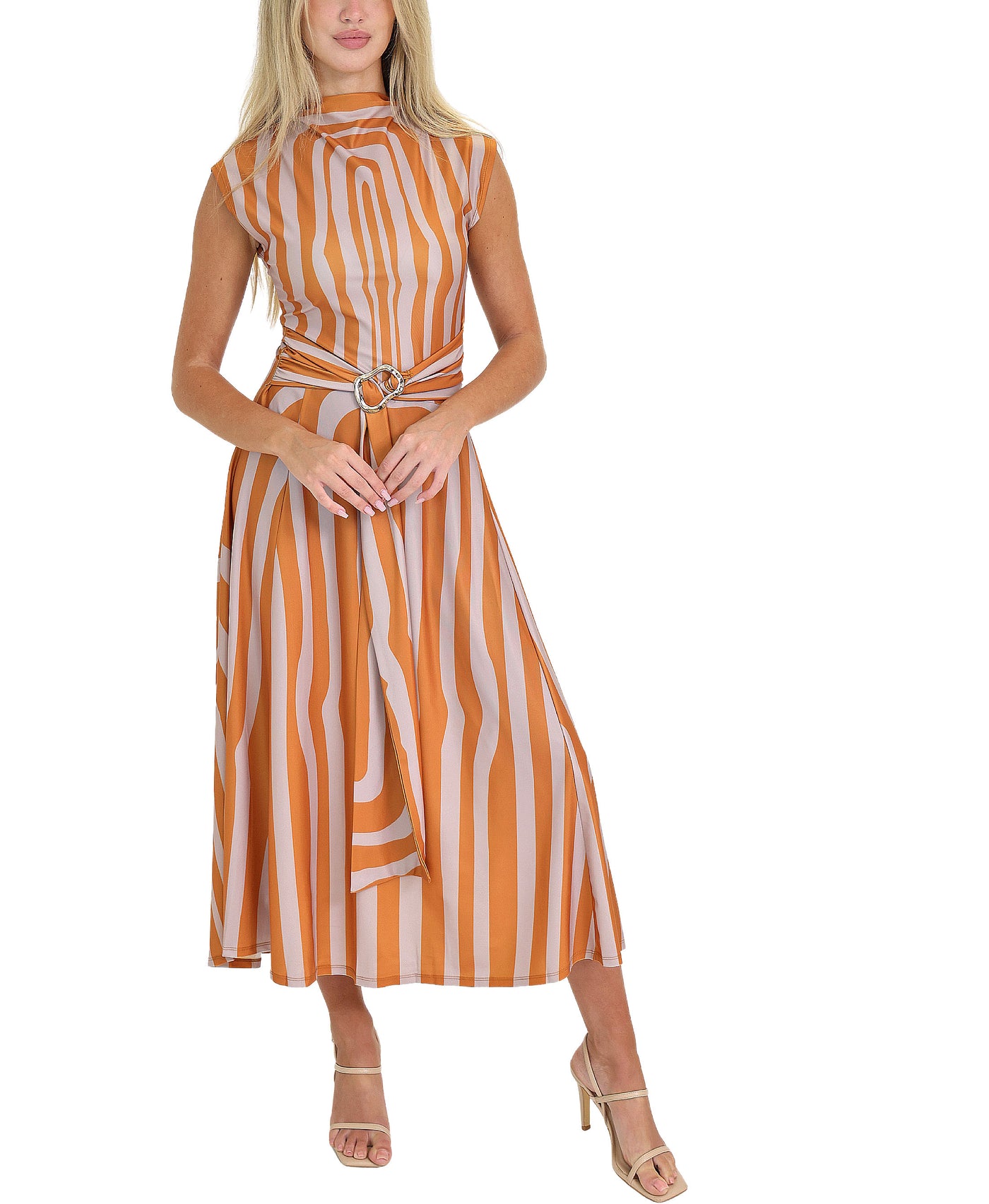 Striped Midi Dress view 1
