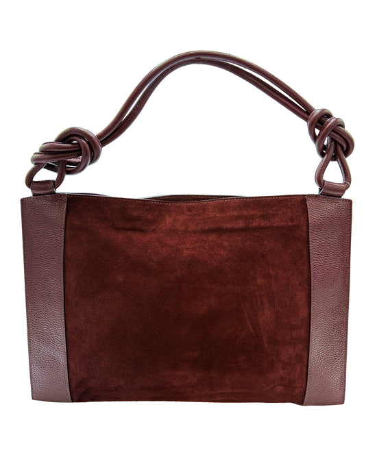 Suede & Leather Shoulder Bag view 