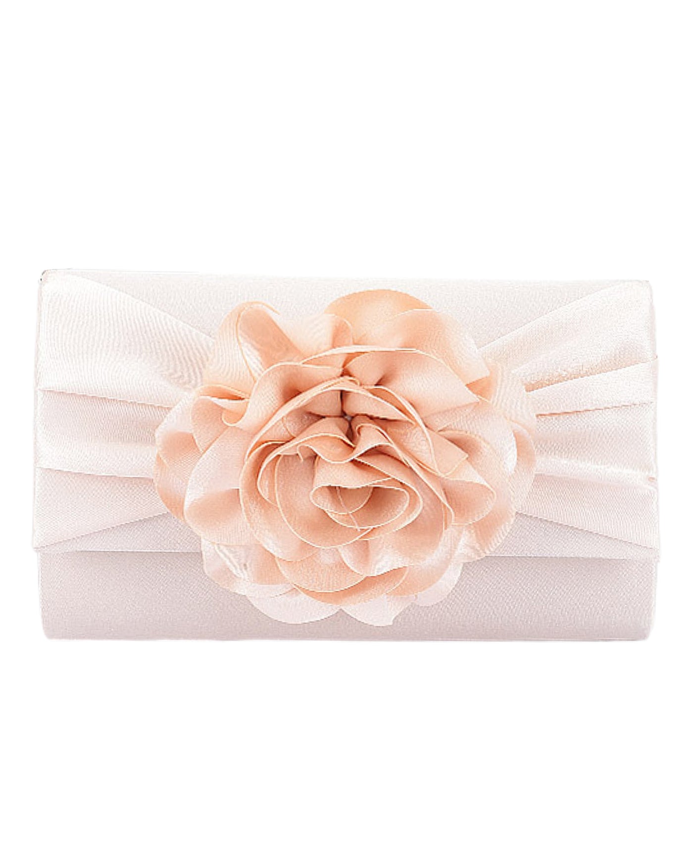 Satin Flower Clutch Bag view 1