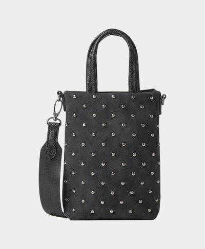 Faux Suede Studded Crossbody Bag image 1