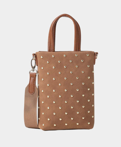 Faux Suede Studded Crossbody Bag image 2