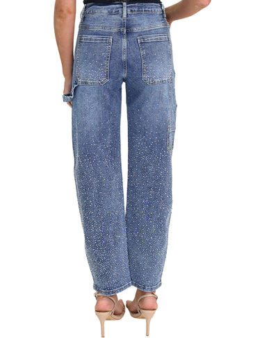 Rhinestone Barrel Jeans image 2