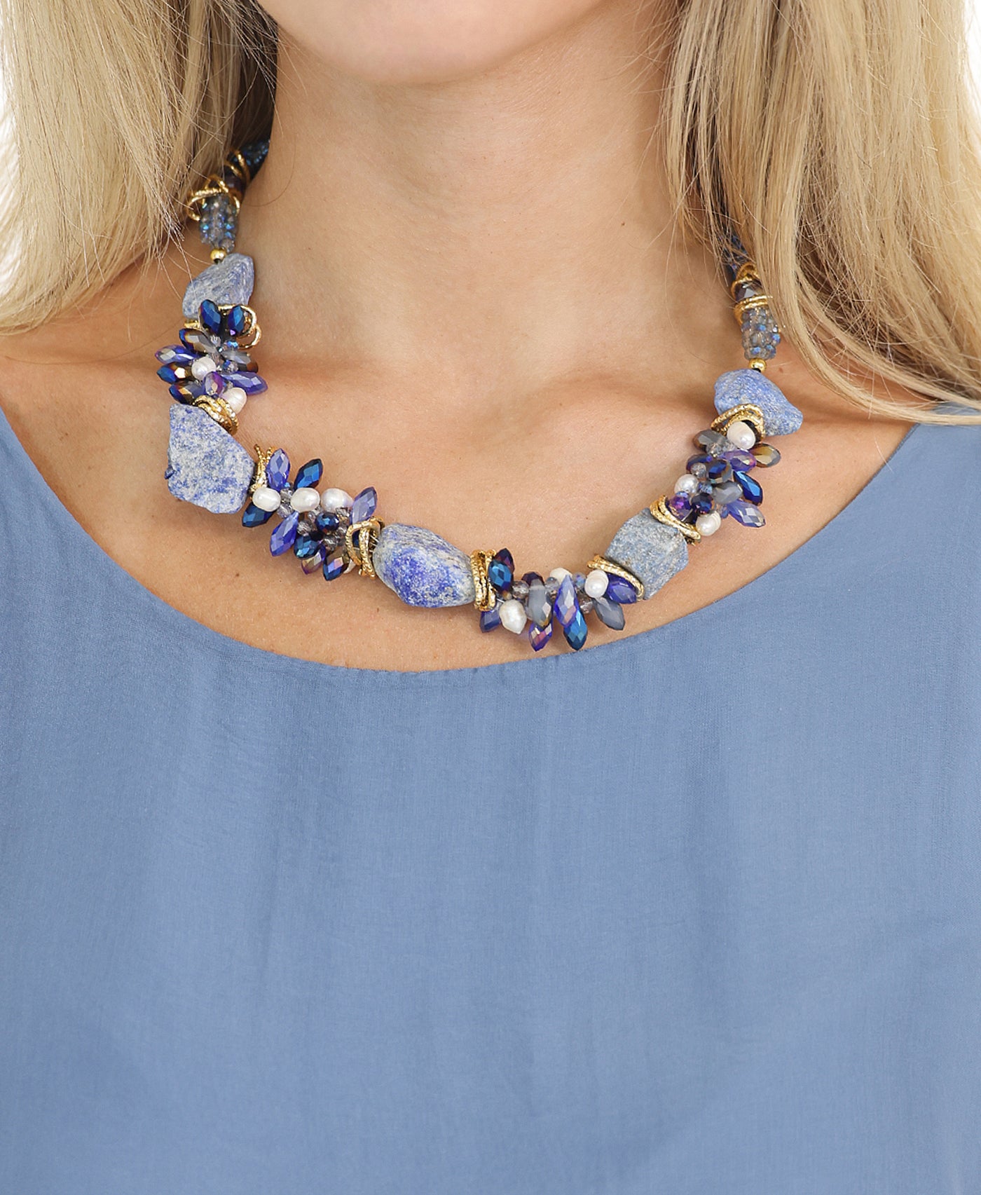Quartz Beaded Necklace view 1