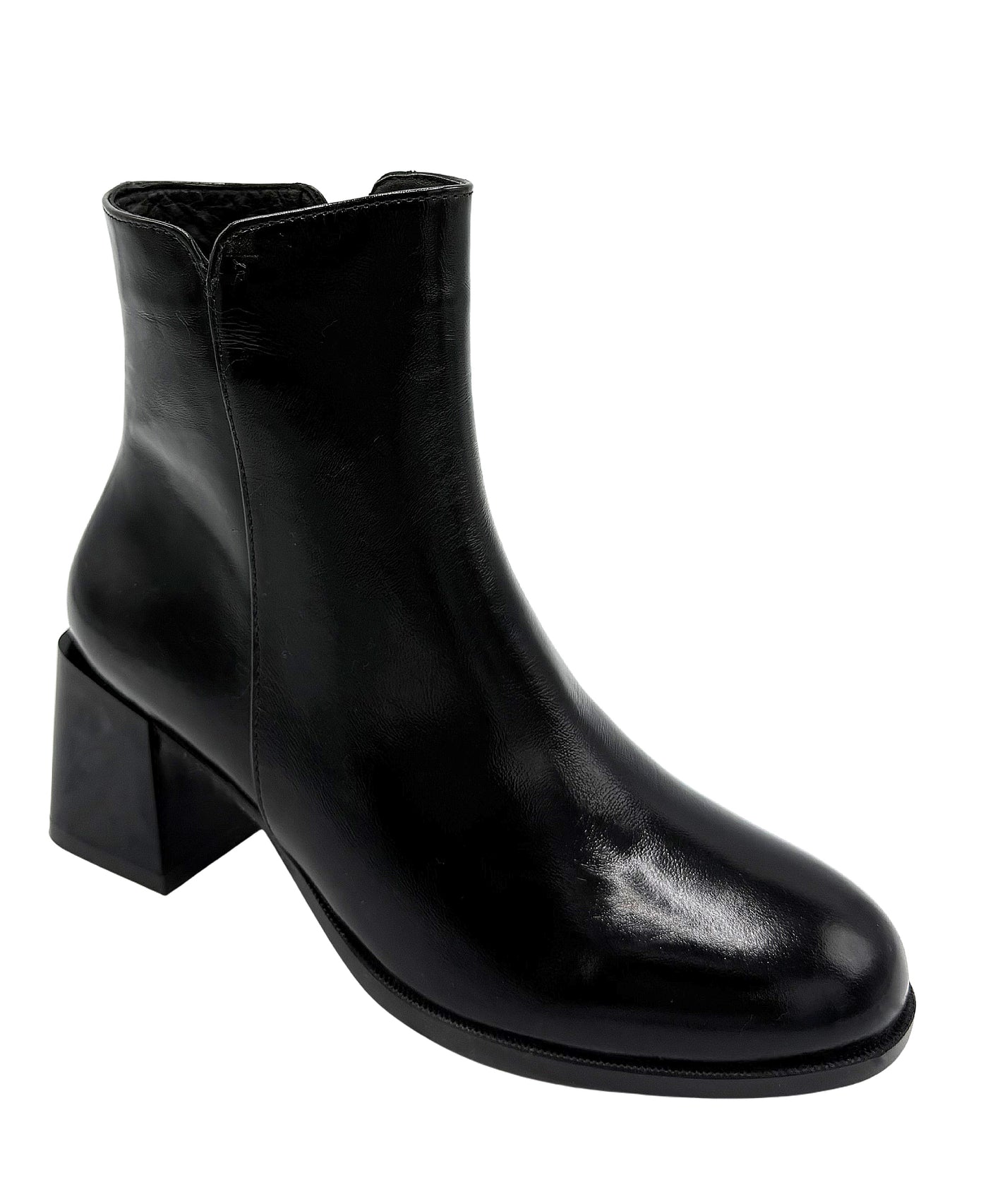 Leather Gloss Bootie view 1