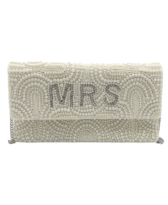 "MRS" Beaded Clutch Bag view 