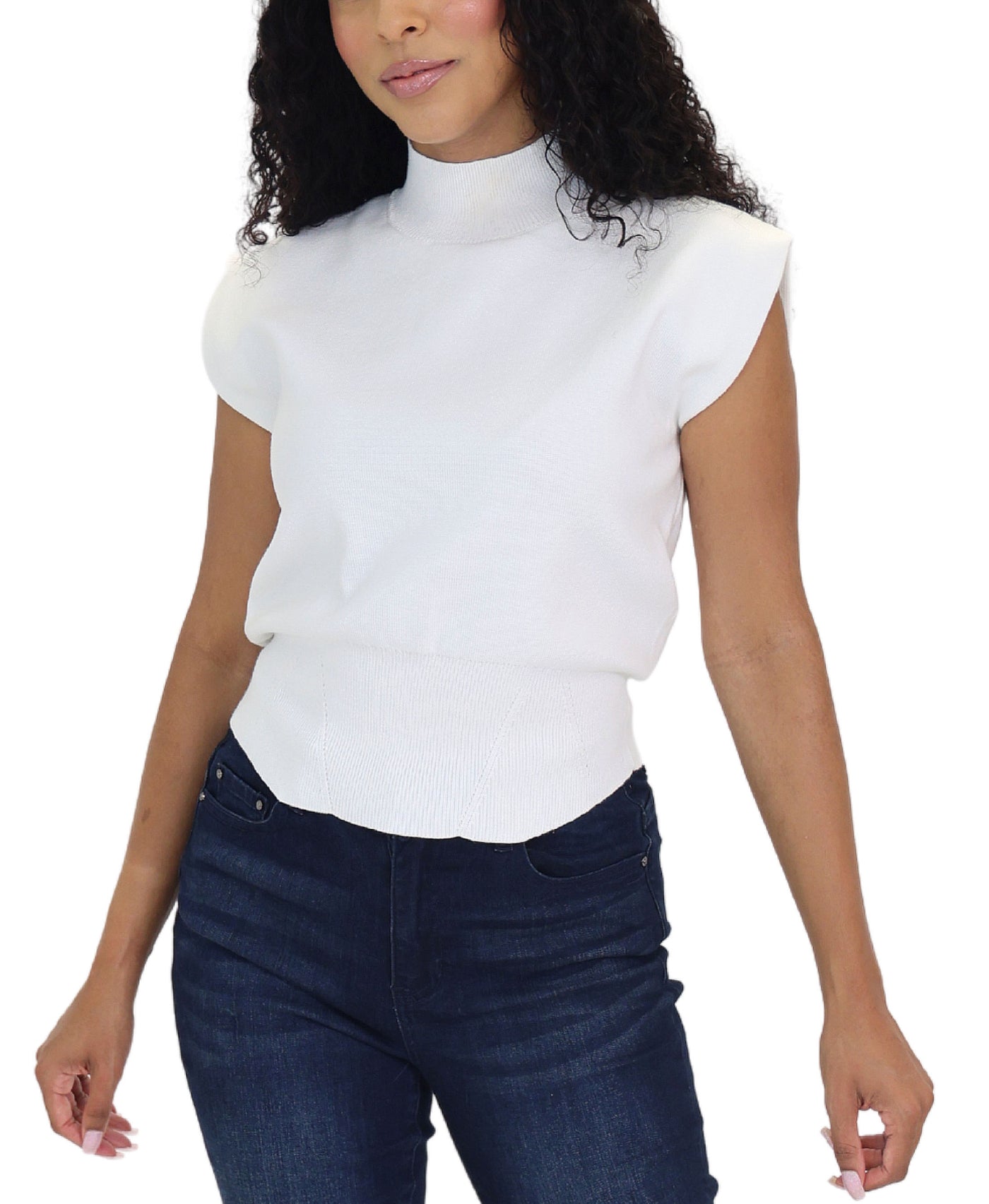 Mock Neck Top view 1