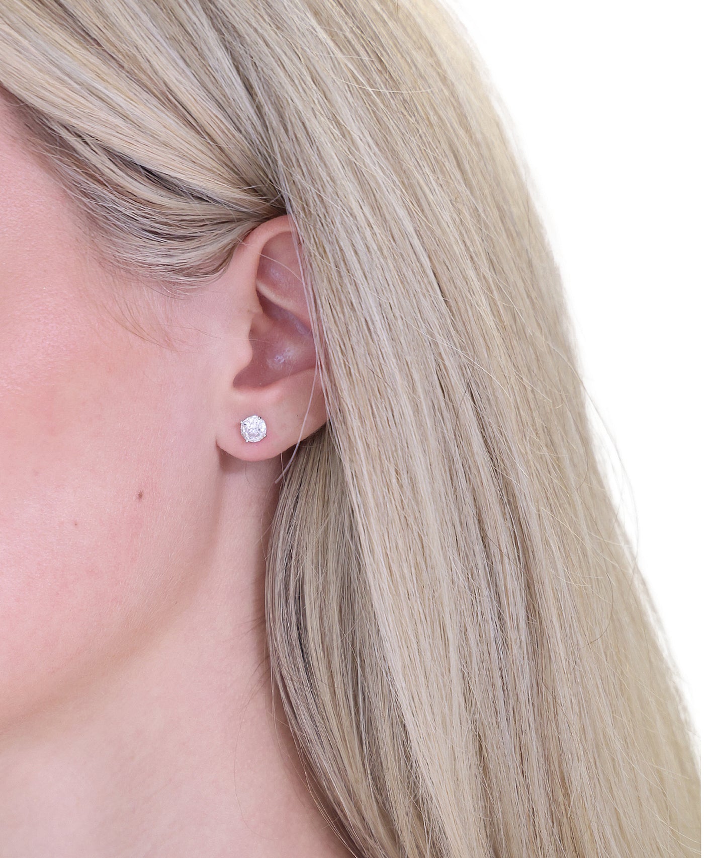 Sterling Silver Small Stud Earrings view 1