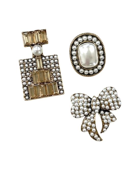 Set Of 3 Pearl Brooches view 