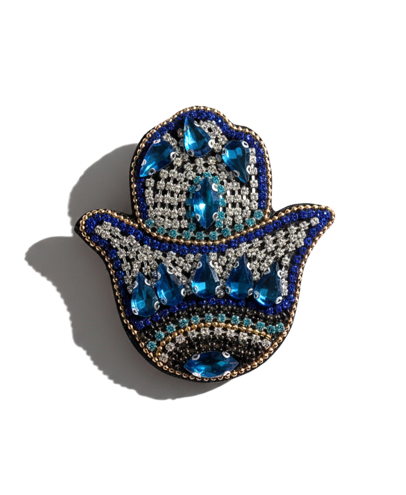 Crystal Hamsa Brooch/Hair Clip view 1