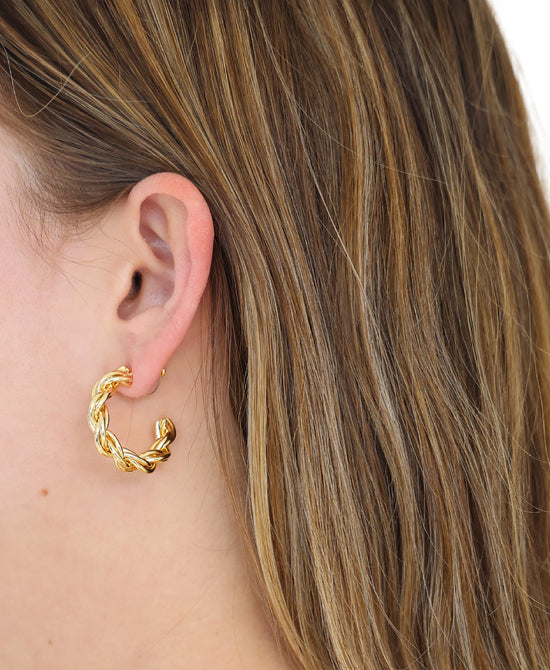 Twist Hoop Earrings view 