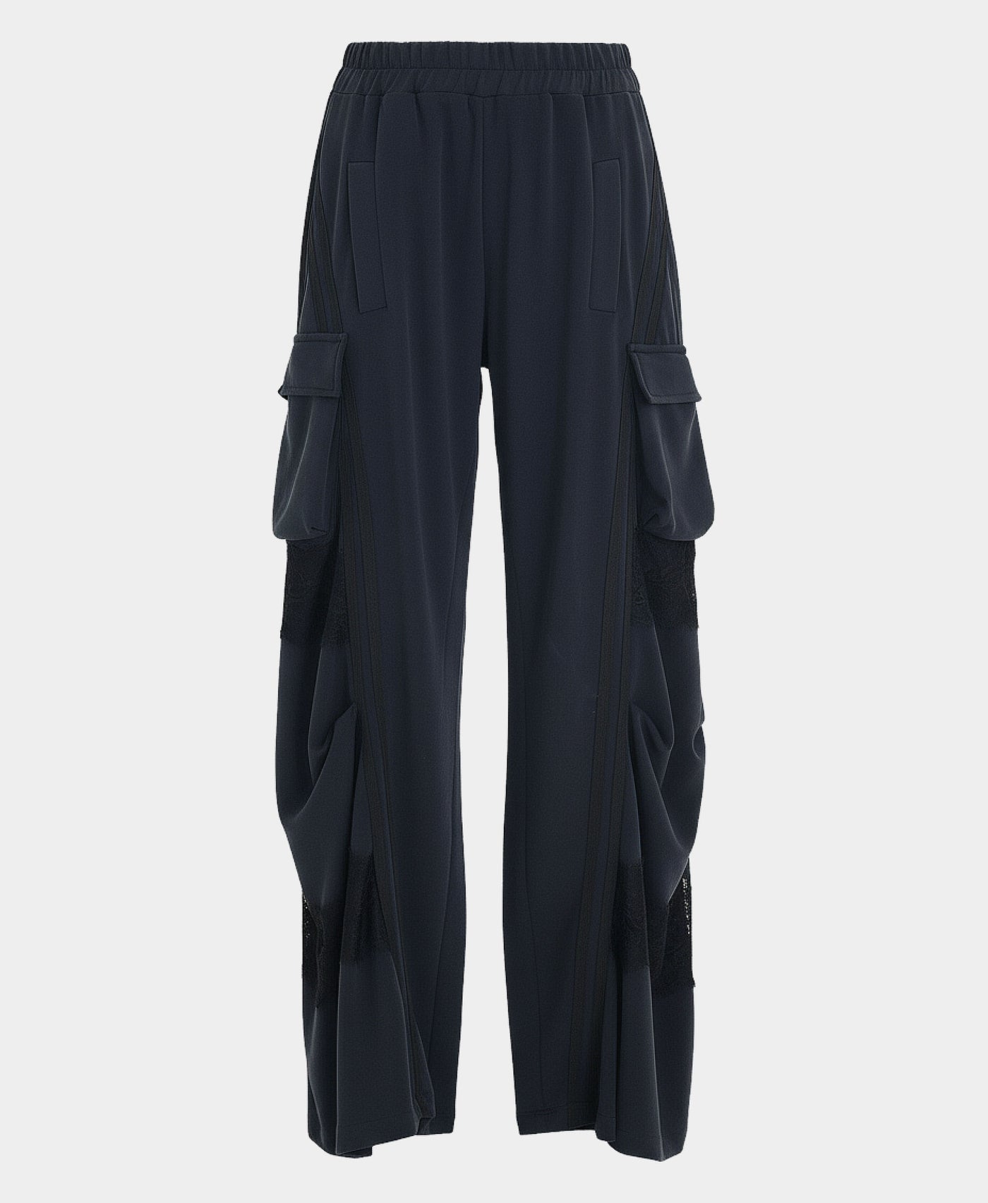 Modal Cargo Pants w/ Lace Accents