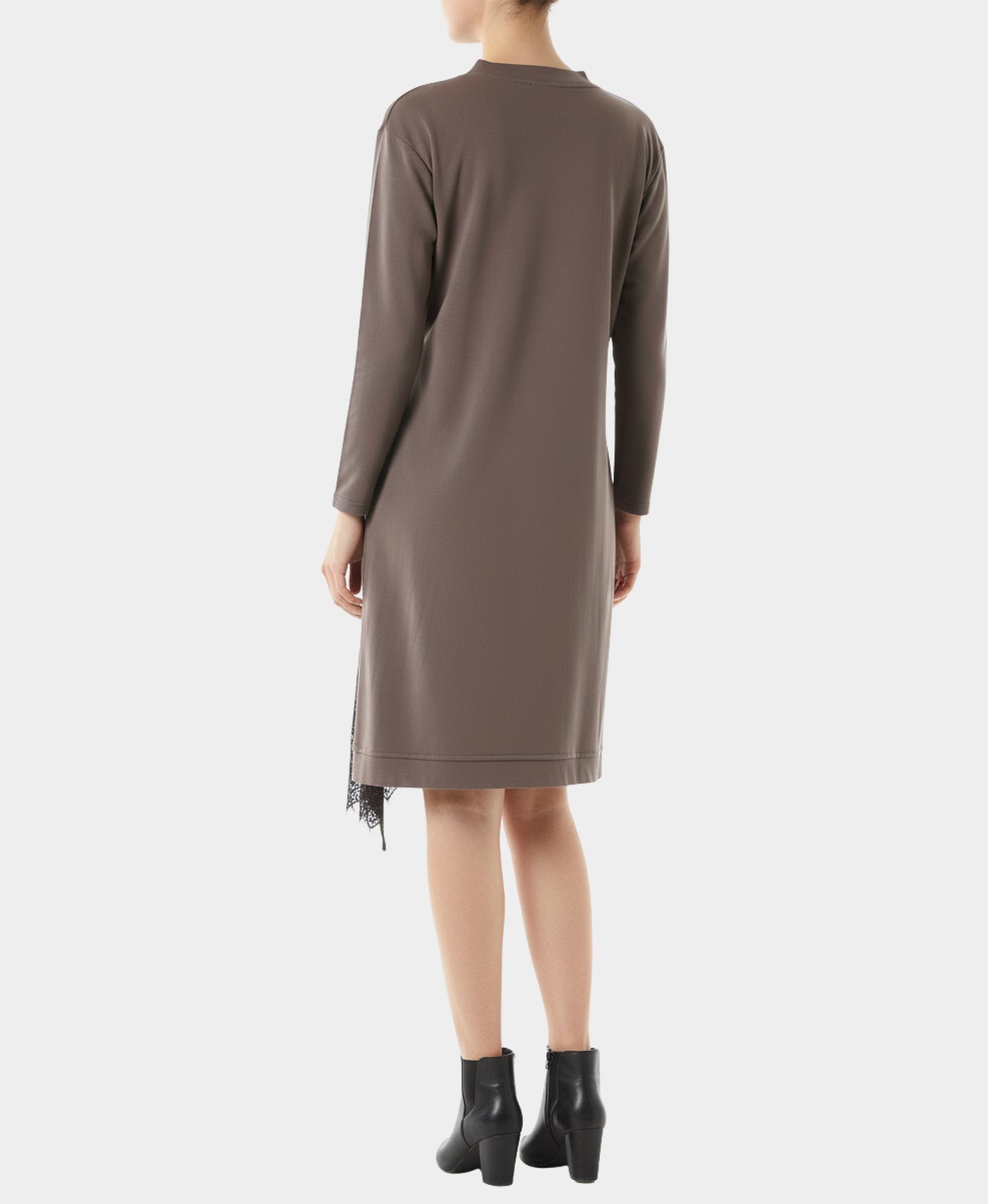 Modal Midi Dress w/ Lace Accents view 2