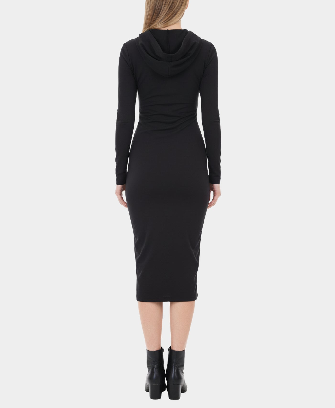 Midi Zipper Front Dress w/ Hood view 2