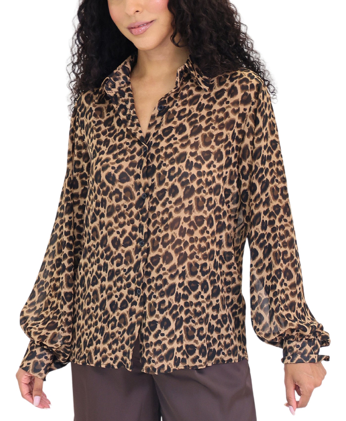 Animal Print Top view 1
