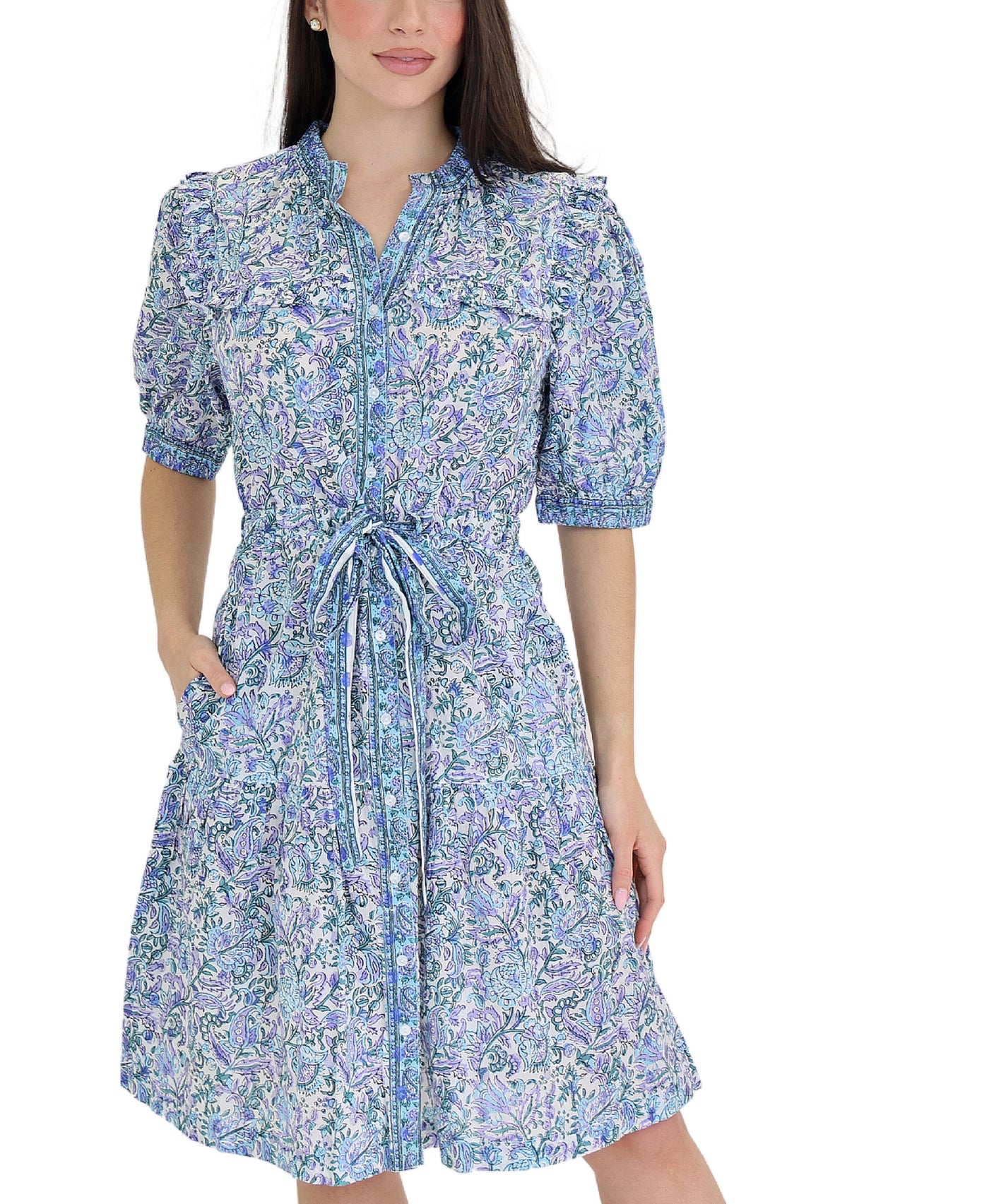Floral Print Tiered Dress view 1