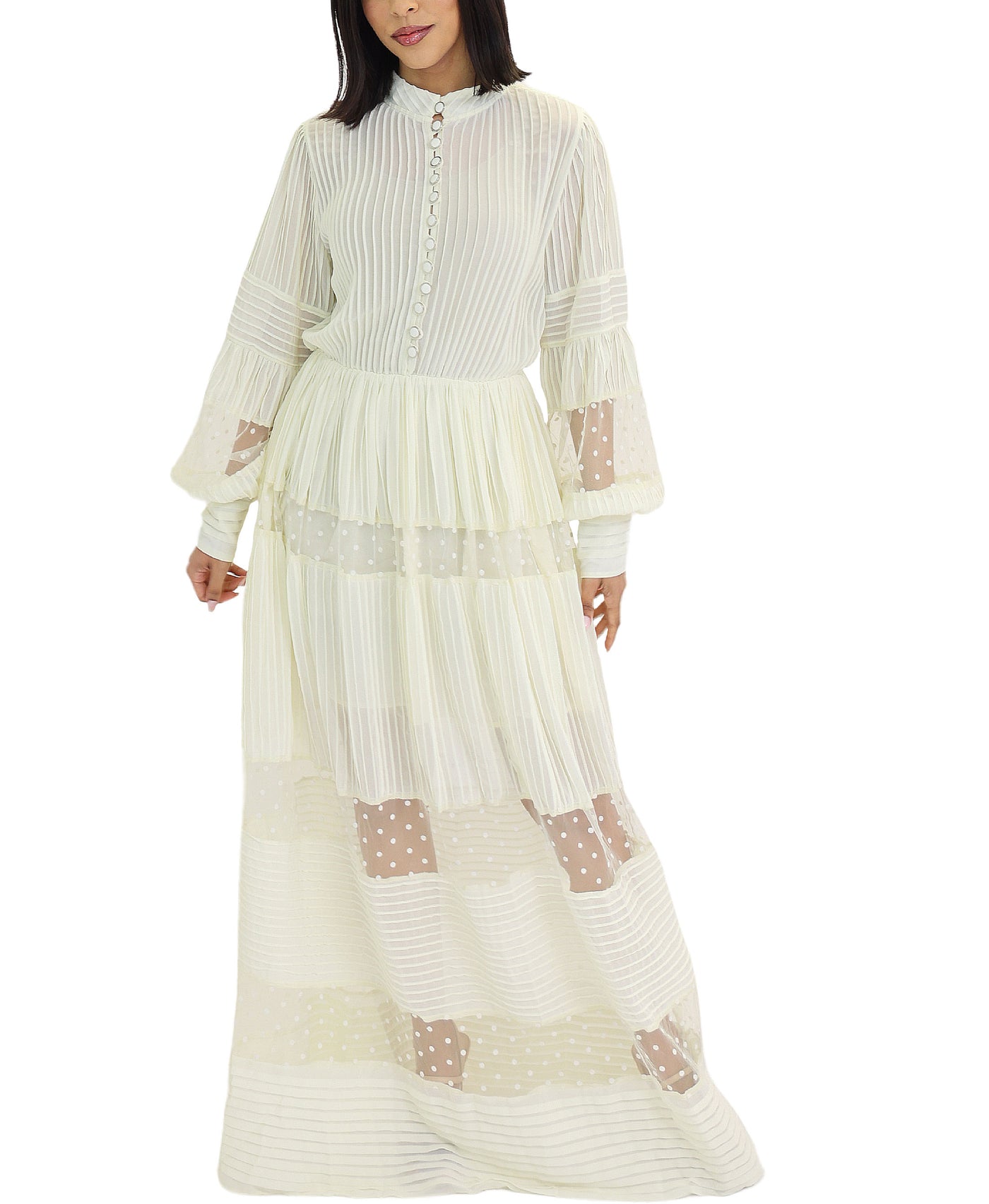 Pleated Maxi Dress view 1