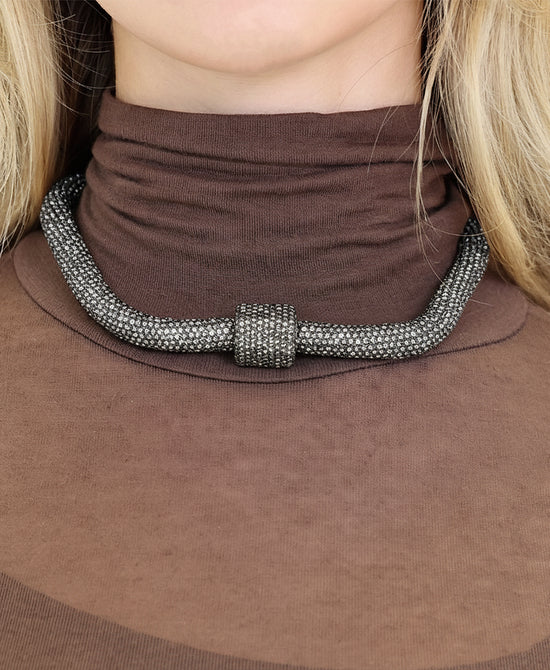 Crystal Square Necklace view 