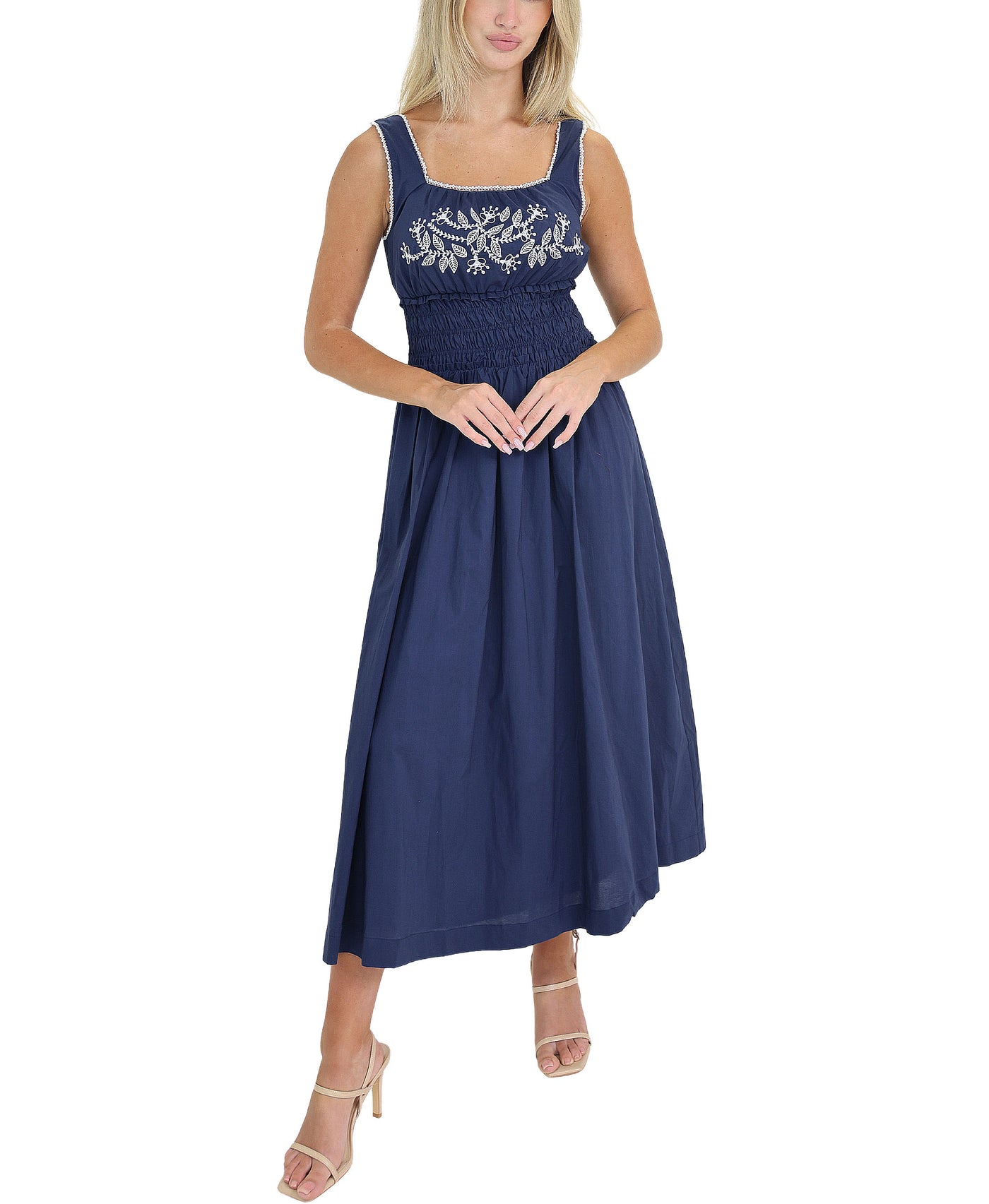 Embroidered Midi Dress view 1