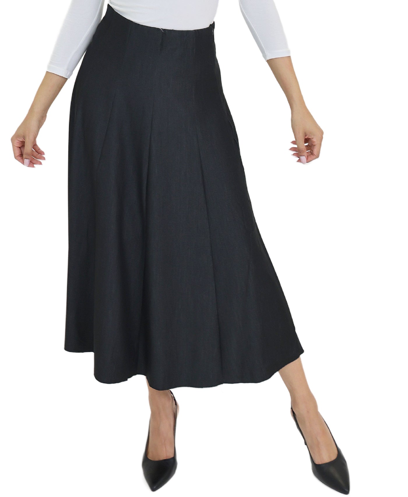 Solid Midi Skirt view 1