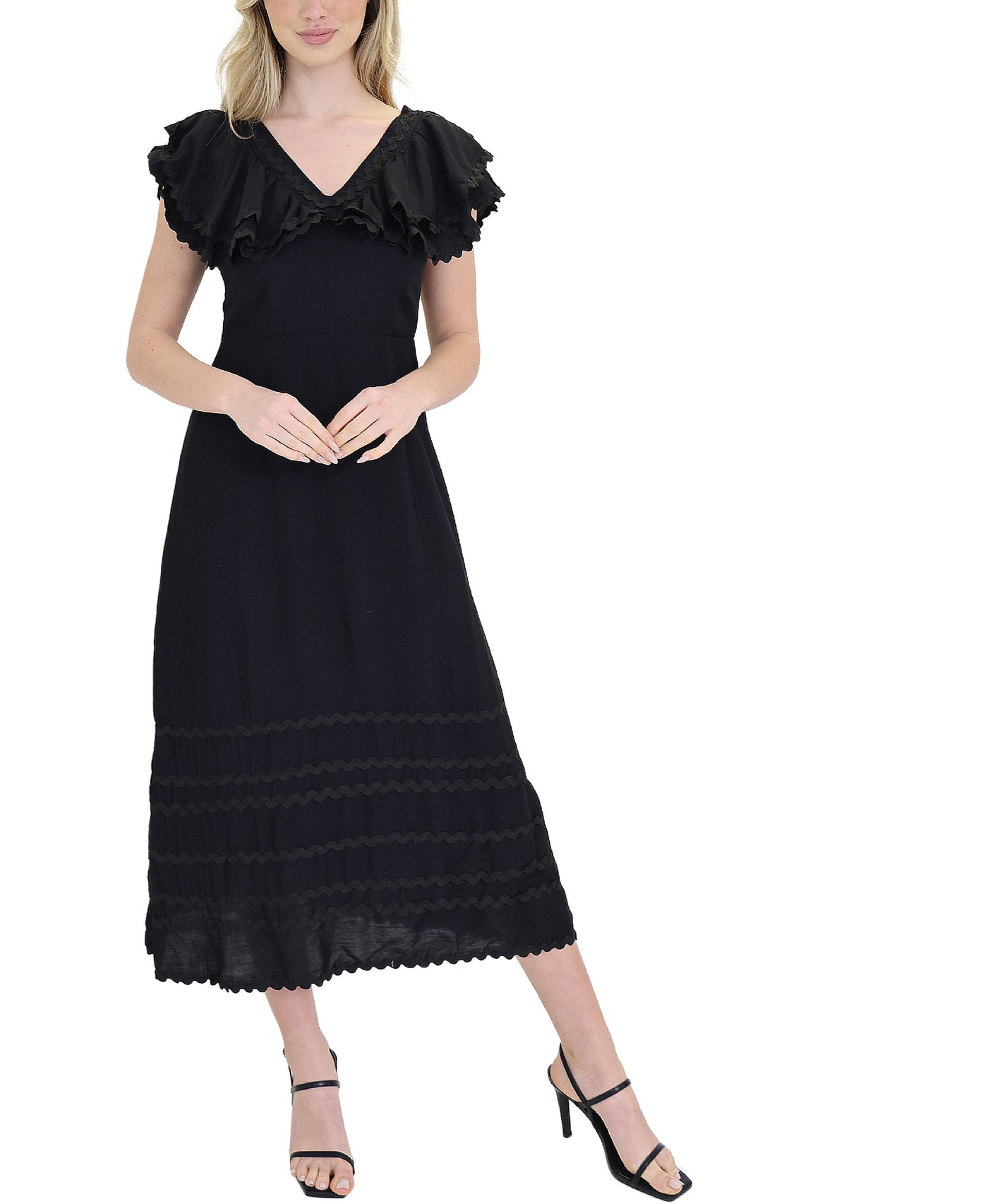 Ruffle Dress w/ Ric Rack Trim view 1