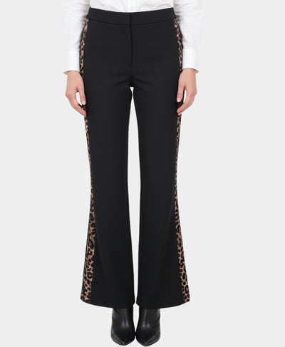 Pants w/ Leopard Print Trim