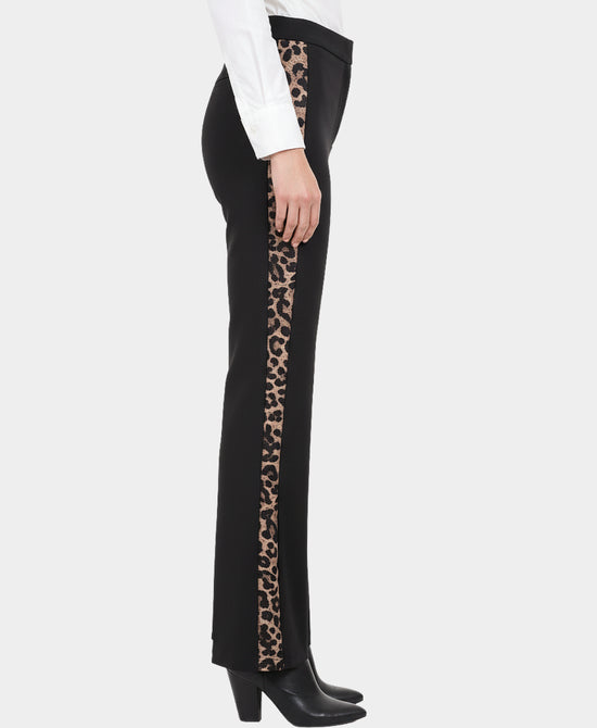Pants w/ Leopard Print Trim view 