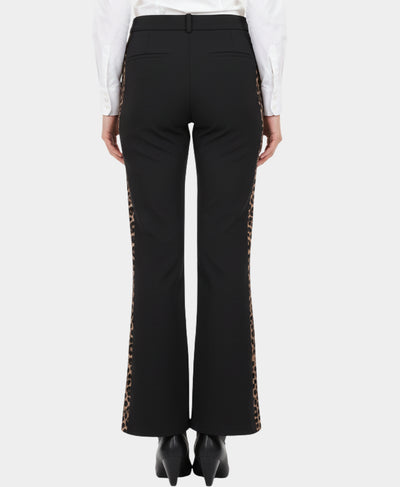 Pants w/ Leopard Print Trim