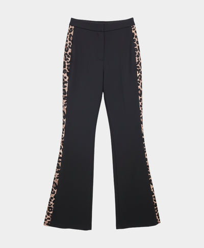 Pants w/ Leopard Print Trim