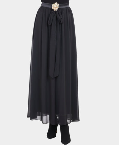 Maxi Skirt w/ Flower Metal Detail image 1