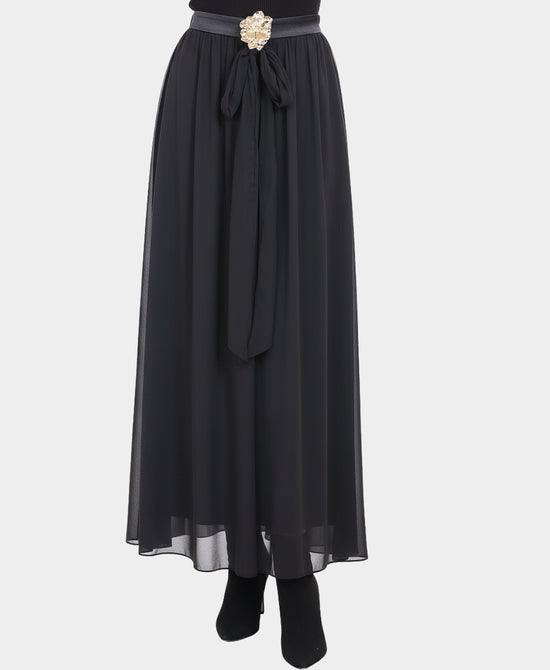 Maxi Skirt w/ Flower Metal Detail view 