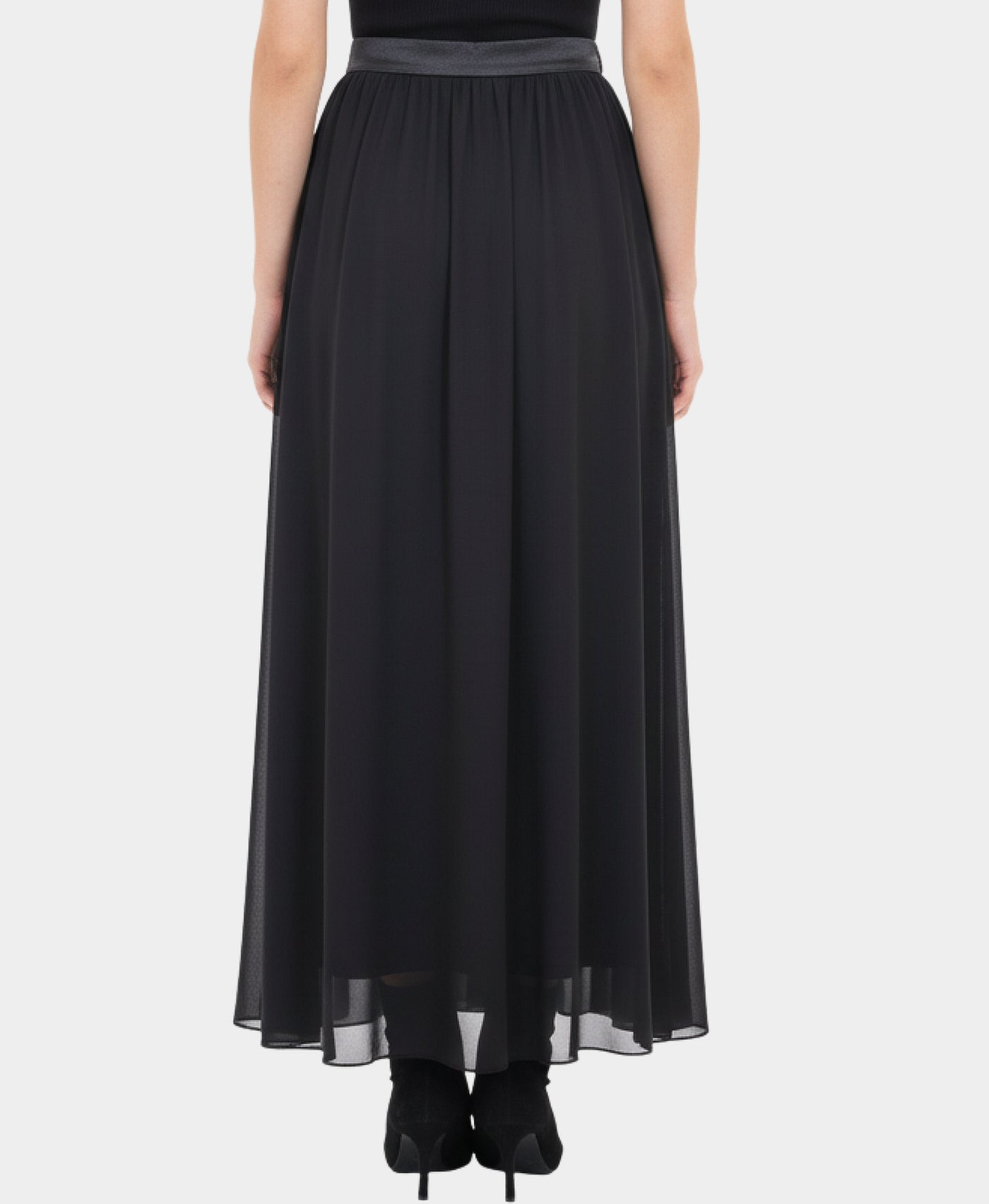 Maxi Skirt w/ Flower Metal Detail view 3