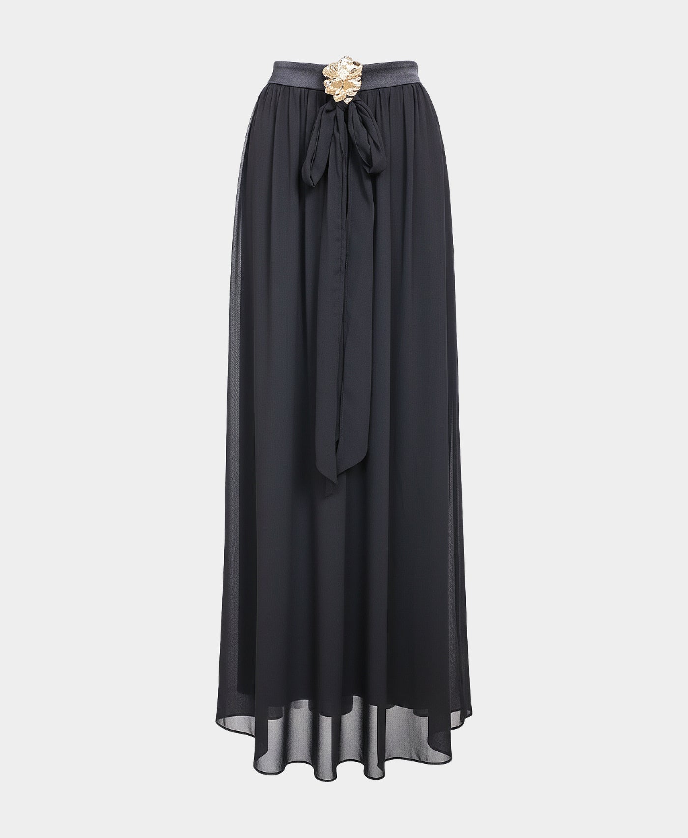 Maxi Skirt w/ Flower Metal Detail view 4