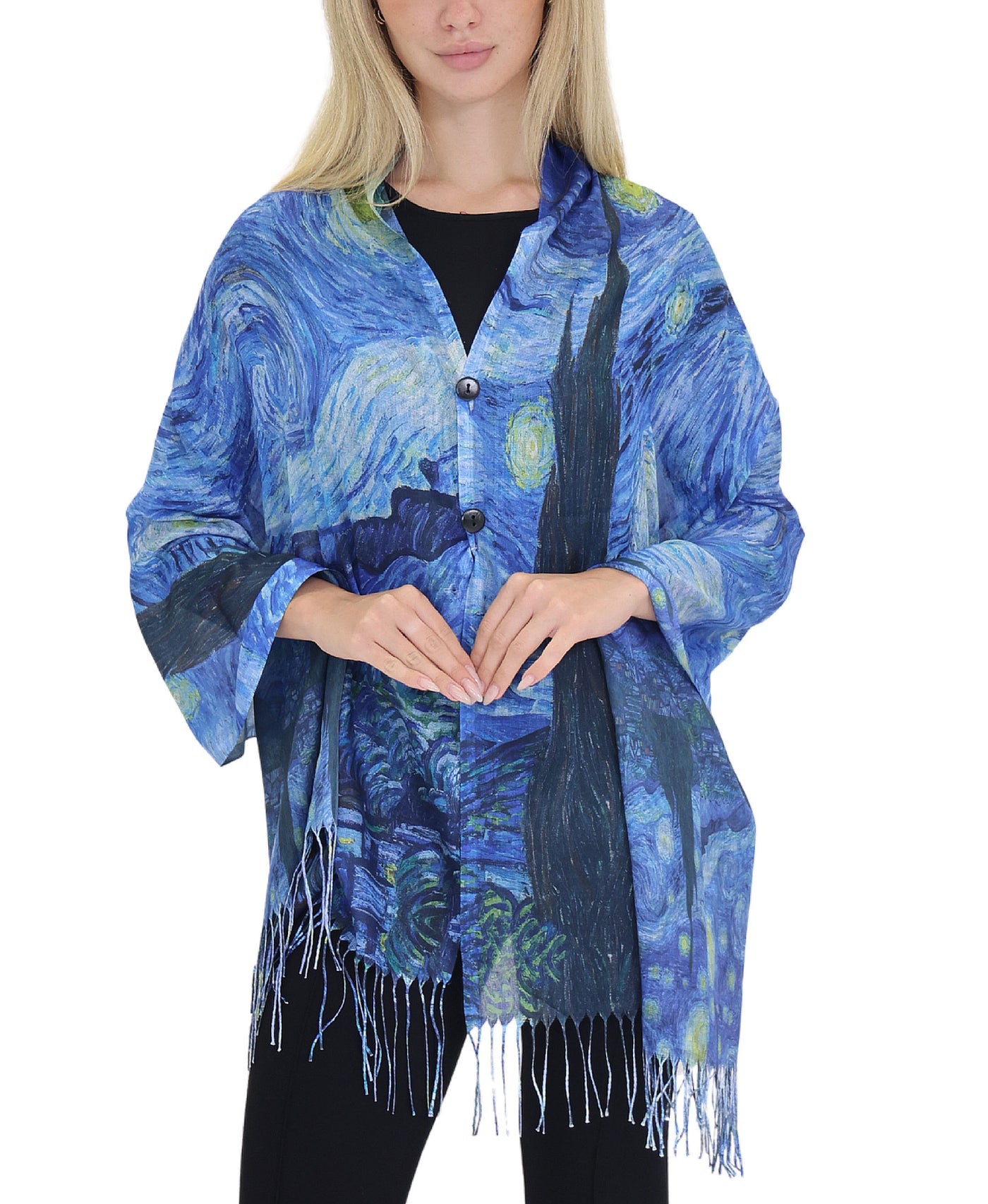 Art Inspired Poncho/Shawl view 1