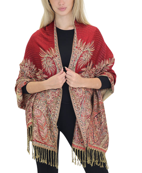 Paisley Print Scarf/Shawl w/ Fringe view 