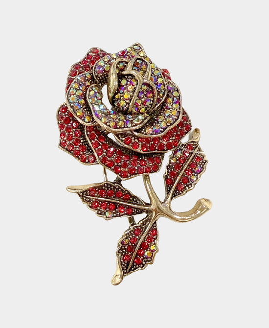 Crystal Rose Brooch view 