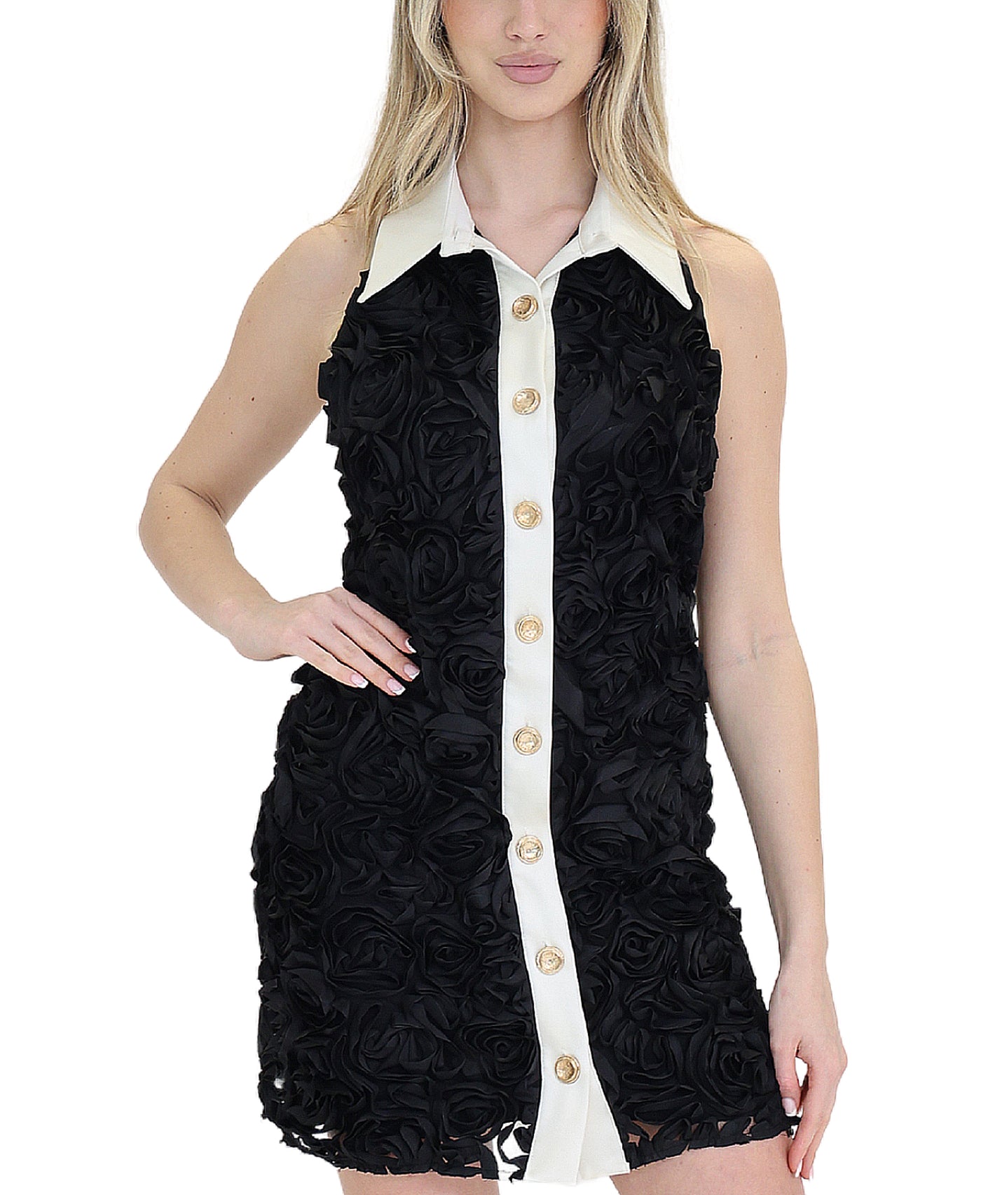 Rosette Halter Dress view 1