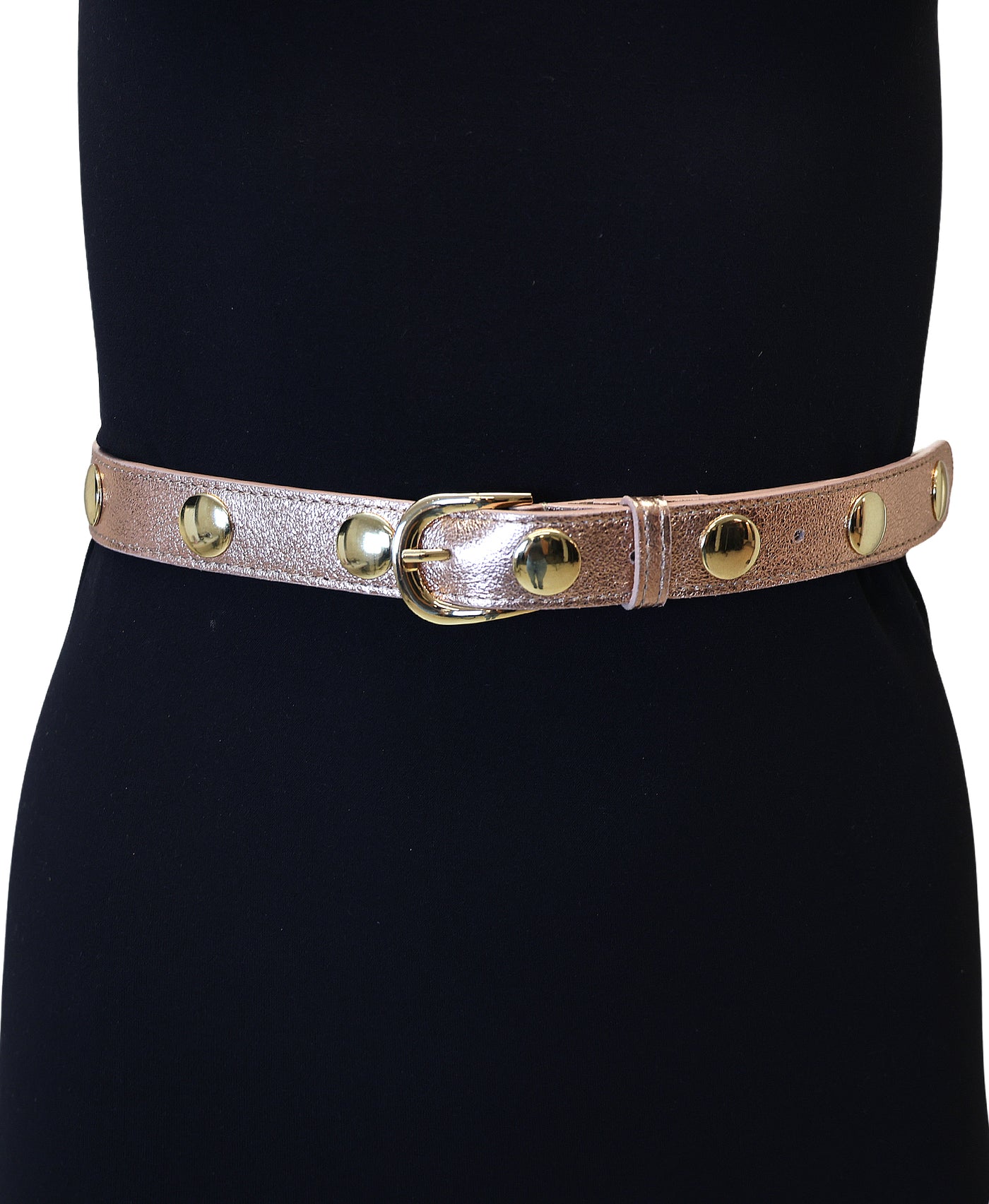 Metallic Leather Belt w/ Studs view 1