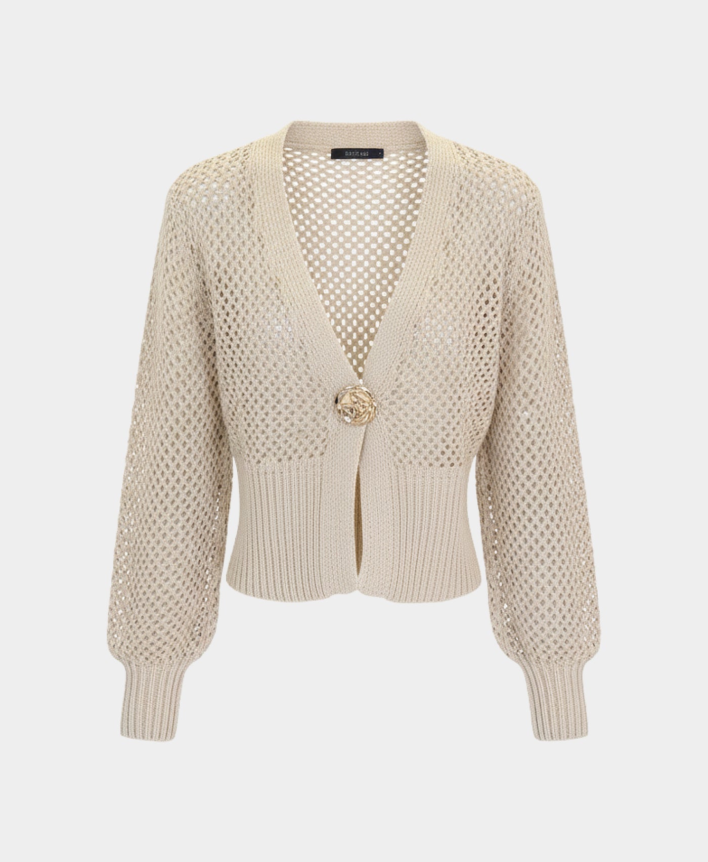 Knit Cardigan w/ Gold Button view 2