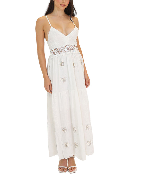 Embroidered Maxi Dress view 