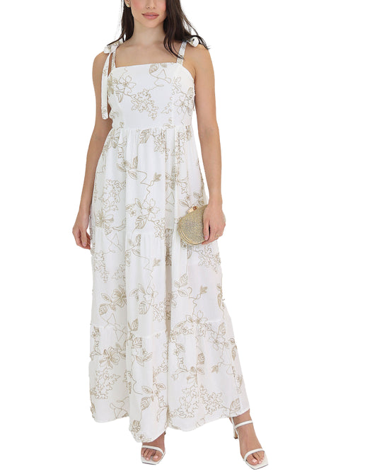 Embroidered Maxi Dress view 