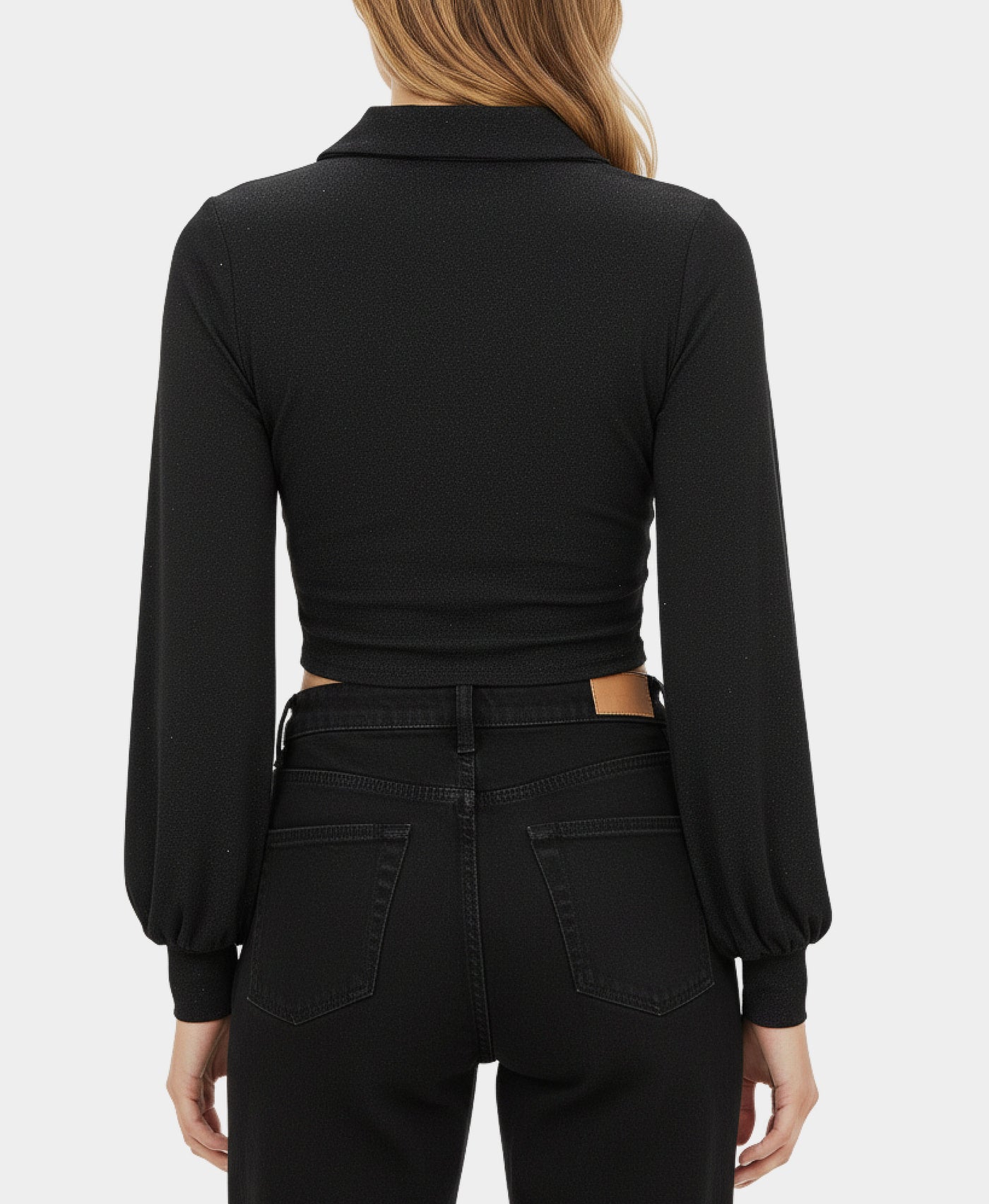 Mesh Tie Front Top w/ Crystals view 3