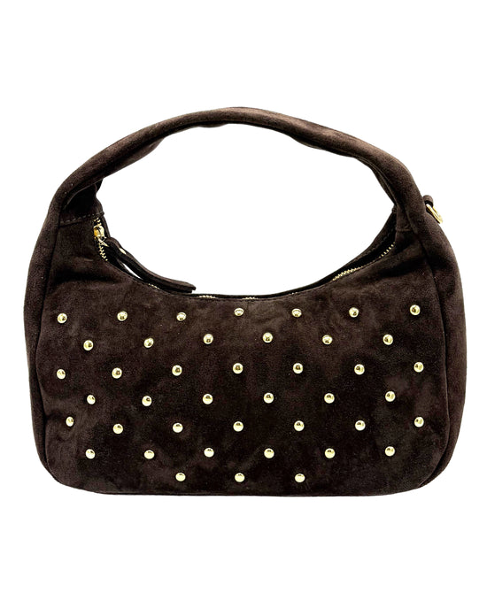 Suede Handbag w/ Studs view 