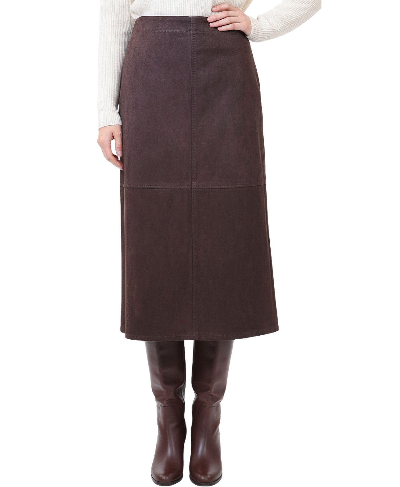 Faux Suede Midi Skirt view 2