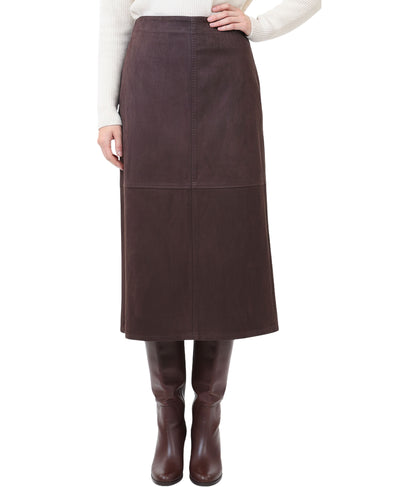 Faux Suede Midi Skirt image 2